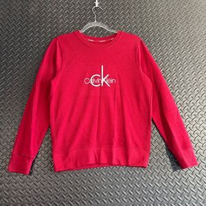 Calvin Klein Red Casual‎ Wear Crew Neck Pullover Women's Size Medium